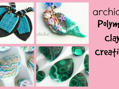 Polymer Clay Creations & Cabochons Update | Clay components with Embroidery, Wire and Micromacramè