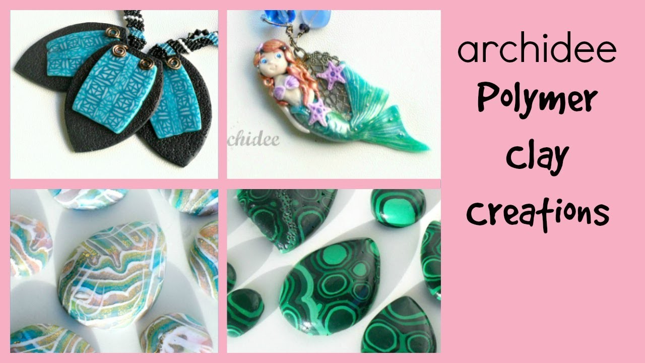 Polymer Clay Creations & Cabochons Update | Clay components with Embroidery, Wire and Micromacramè