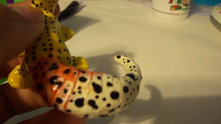 Polymer clay Leopard Gecko