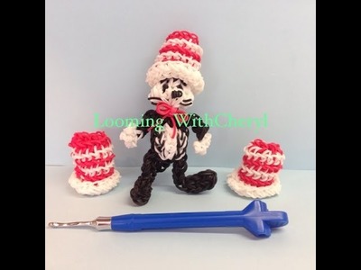 Rainbow Loom 3D Loomless top HAT for The Cat In The Hat - Looming WithCheryl