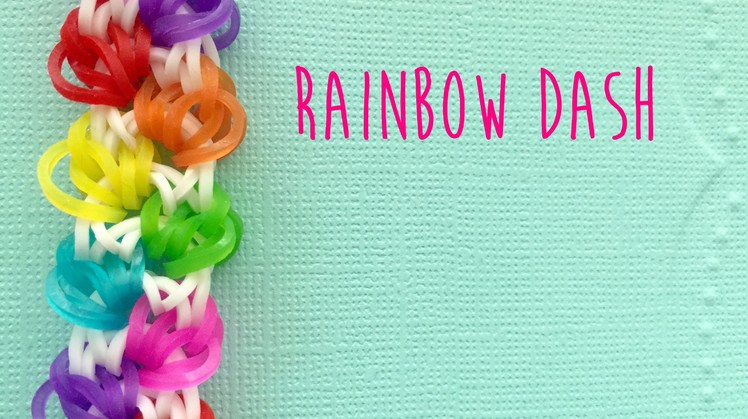 Rainbow loom bands rainbow dash bracelet tutorial (no loom no hook)