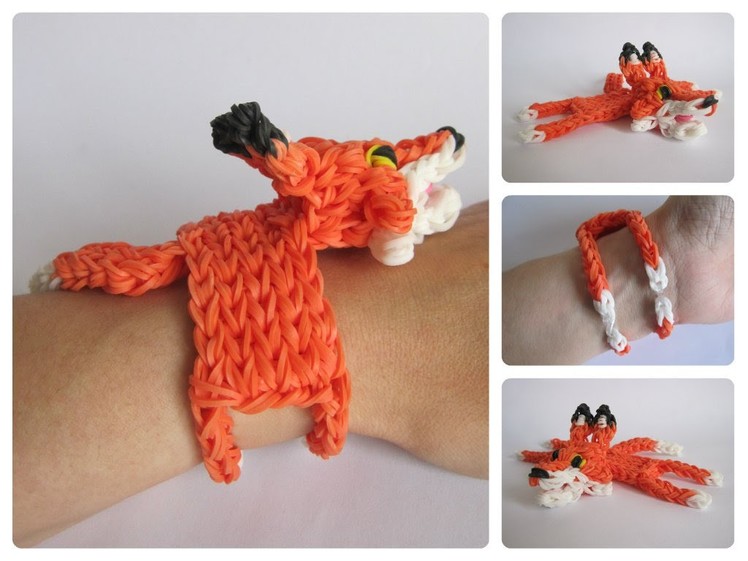 Rainbow Loom fox bracelet Loombicious