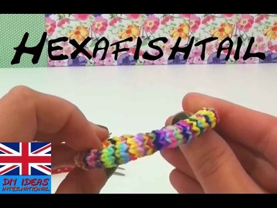 Rainbow Loom Hexafish Bracelet DIY with FORK without Rainbow Loom Board Tutorial| english