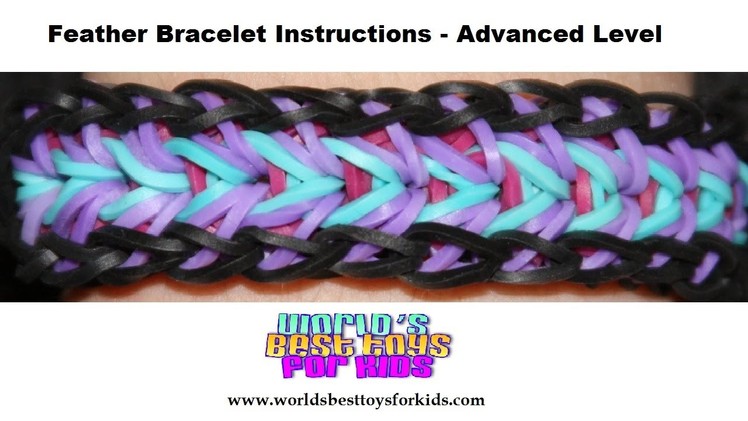 Rainbow Loom Rubber Band Refill - Feather Bracelet Instructions
