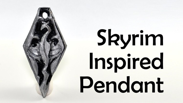 Skyrim Dragon Inspired Charm polymer clay TUTORIAL