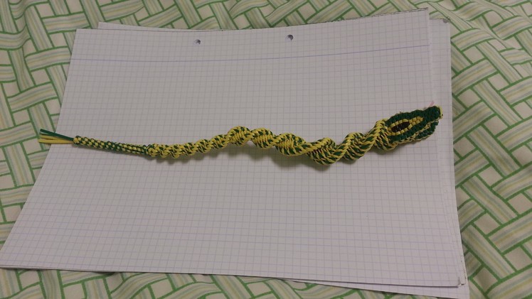 The BEST tutorial SNAKE in Lanyard.Scoubidou.Gimp.Boondoggle  Part #5 (second part of the tail)