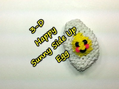 3-D Happy Sunny Side Up Egg Tutorial by feelinspiffy (Rainbow Loom)