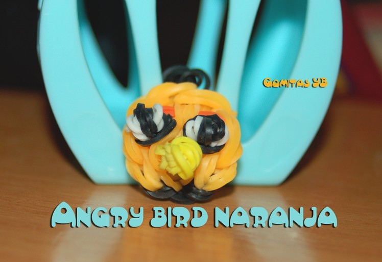Angry bird naranja. Angry bird orange rainbow loom