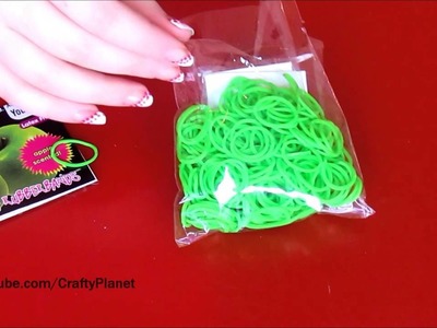 GREEN APPLE Scented Rainbow Loom Rubber Band Haul - Rubber Band Bracelets, Rings, Charms