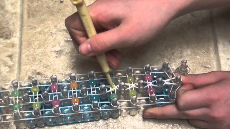 How to make a rainbow loom double beaded ladder bracelet