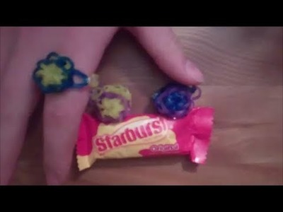 How to Make a Starburst Rubber Band Ring with a Rainbow Loom - EASY!