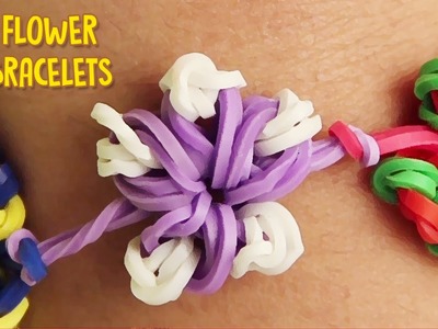 How to Make Rubber Band Bracelets Without Loom - Easy Flower Rainbow Loom Bracelet Designs