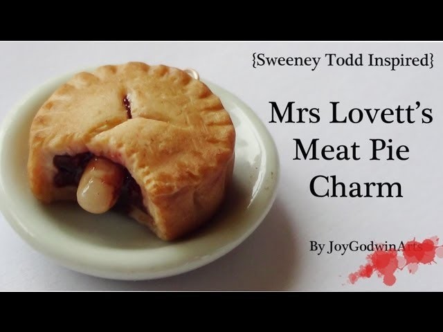 Mrs Lovett's 'Meat' Pie Charm {Sweeney Todd Inspired}- Polymer Clay