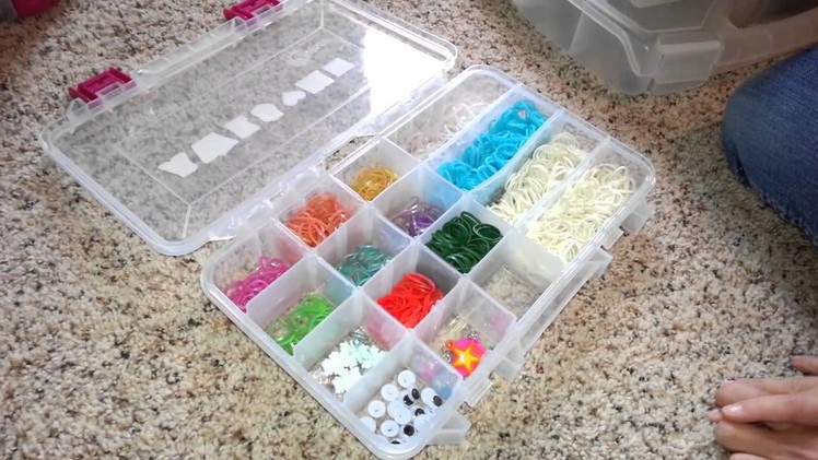 My Rainbow Loom Rubber Band Collection And Storage