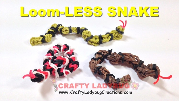 Rainbow Loom Bands Small 3D CORN, GARDEN OR RATTLE SNAKE - NO LOOM  EASY Charm Tutorials.How to Make