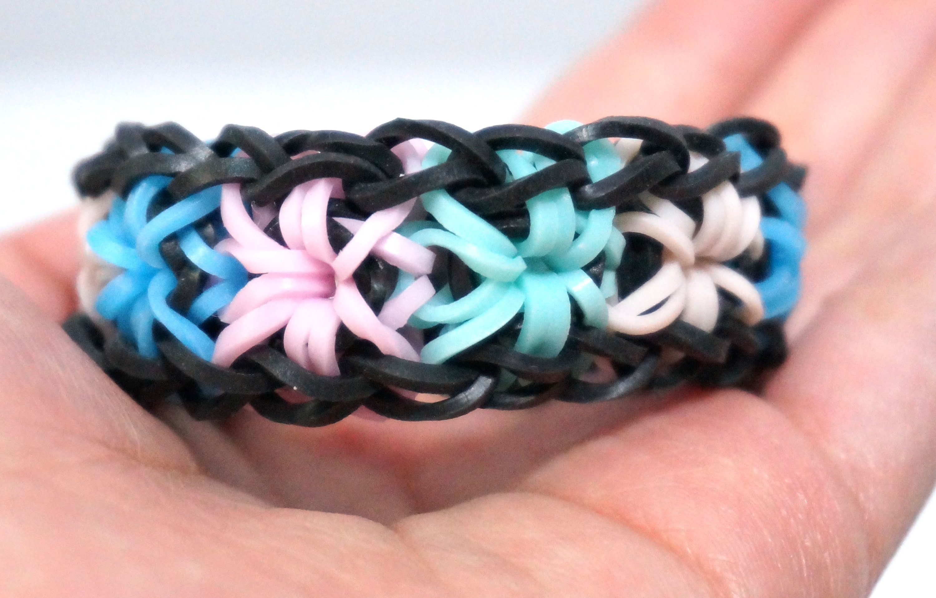 rainbow-loom-starburst-bracelet-with-2-forks-no-hook-colorful-rubber
