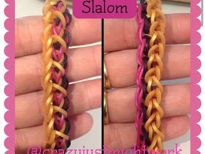 "Slalom" Hook Only Rainbow Loom Bracelet.How To Tutorial