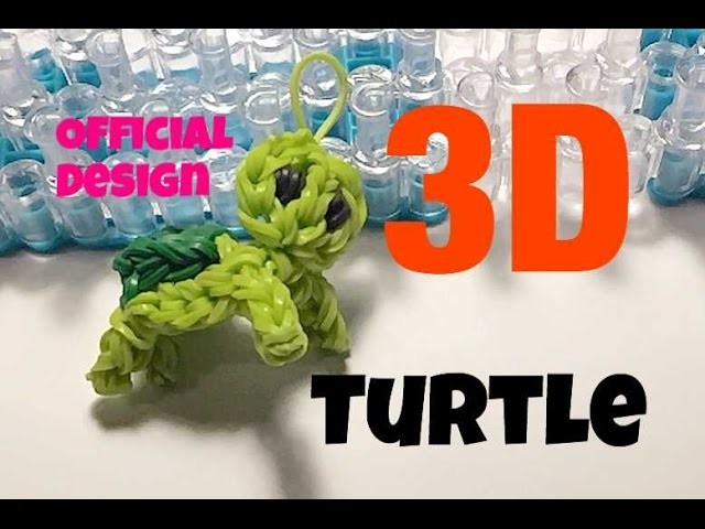 TARTARUGA CON ELASTICI official design RAINBOW LOOM turtle 3d como hacer una tortuga 3d con gomitas