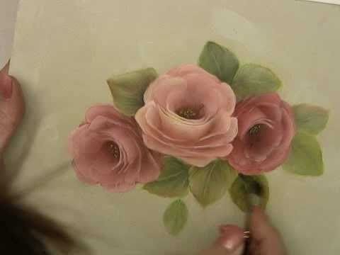 Acrylic Painting Techniques - How to Paint Roses - Stroke Roses in Acrylics