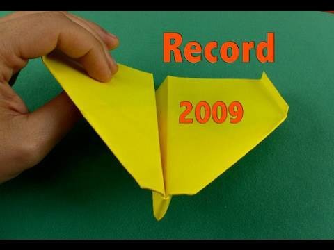 Aereo di carta record 2009 Paper Airplane Guinness Record-Other Angle(Takuo Toda)