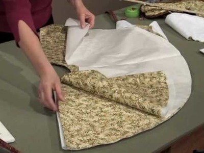 Create a Christmas tree skirt in an evening