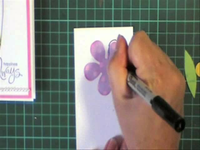 Doodle punch art flower