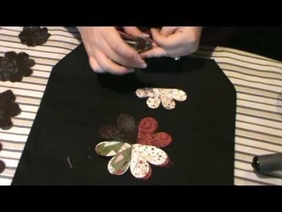 Fabric flowers using Stampin' Up! Flower Folds Exclusive die