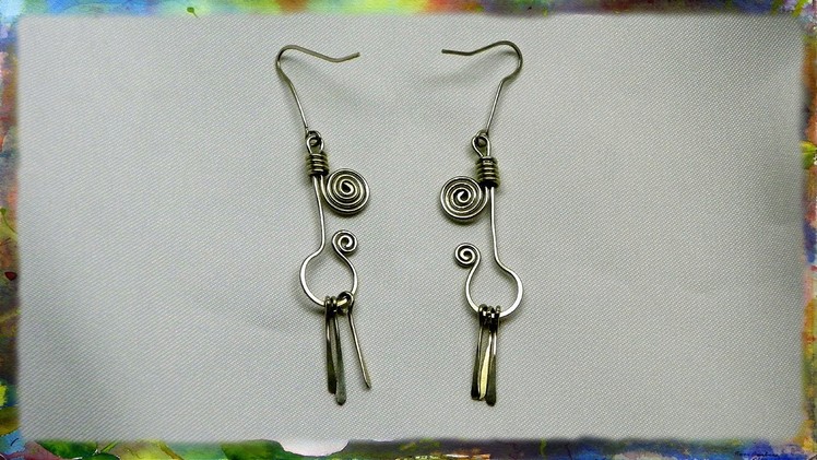 How to Create Wire Earrings with Dangling Flairs