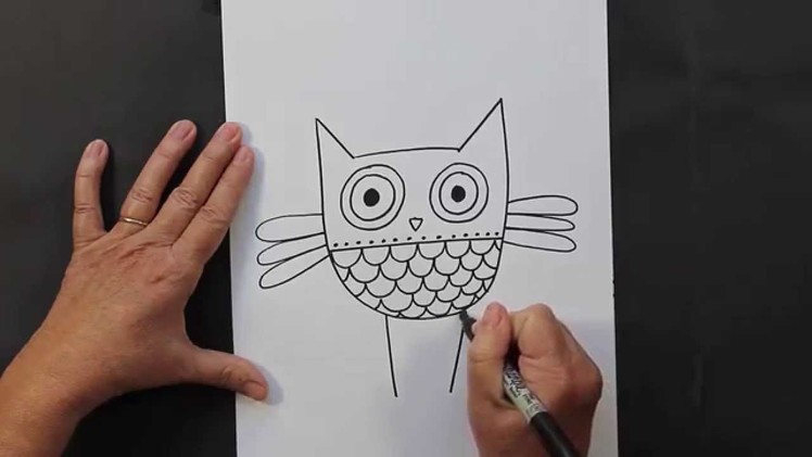 How to Draw a Hoot Owl Easy Drawing Tutorial for Children by doodleacademy