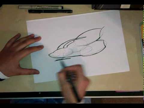 How to draw a spaceship using simple shapes.