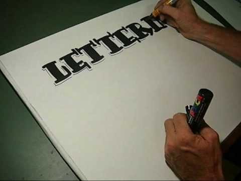 How to draw pen Lettering freehand style lesson 2