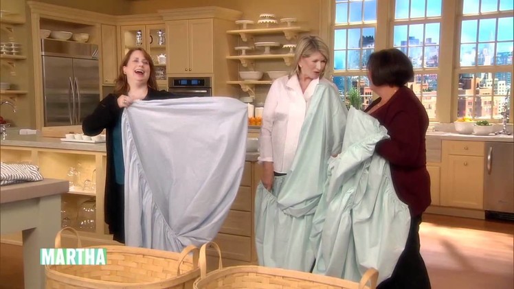 How to Fold a Fitted Sheet  ⎢Martha Stewart