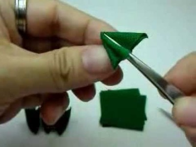 How to fold pointy tip Kanzashi petal