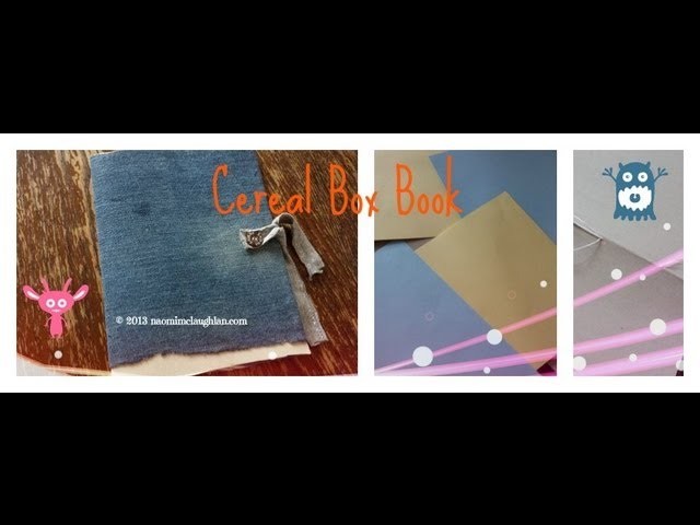 How to make a book from a Cereal Box