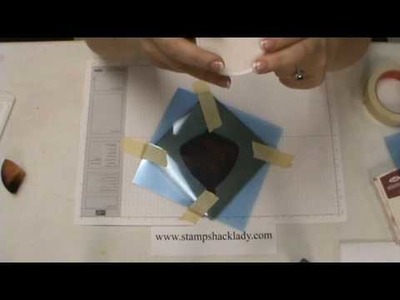 How to make a decorative tile using Stampin' Up stencils