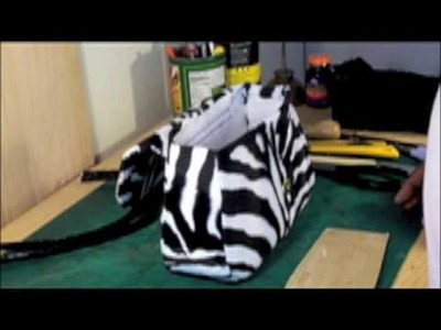 How to make a designer handbag-zebra. sewing your handbag 2