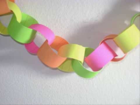 How to make decorative paper chains with construction paper - EP