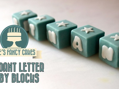 How to make fondant letter baby blocks How To Cake Tutorial