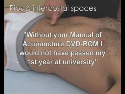 Locating ribs and intercostal spaces - acupuncture point location videos