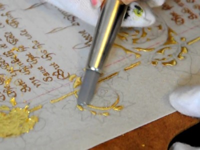 Medieval Manuscript Reproduction, Part  4: Polishing gold leaf