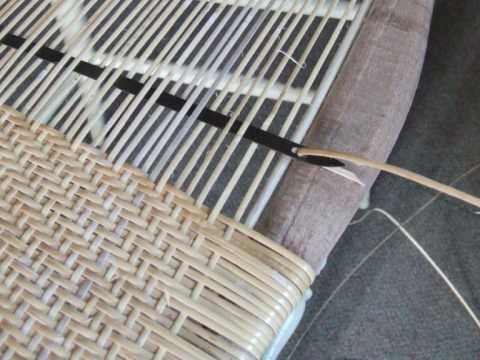 Weaving porch cane with a "steamer"