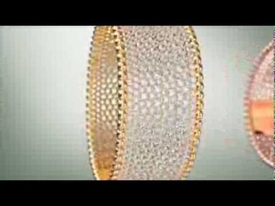 3D video of the Perlée cuff bracelet set in yellow gold and diamonds