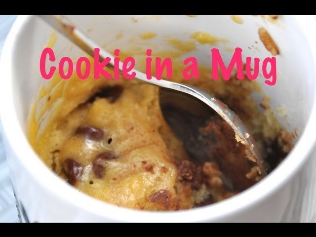 HOW TO MAKE A MICROWAVE CHOCOLATE CHIP COOKIE IN A CUP OR MUG