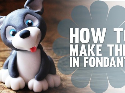 Learn How to Make a Cute Fondant Husky Puppy Dog - Cake Decorating Tutorial