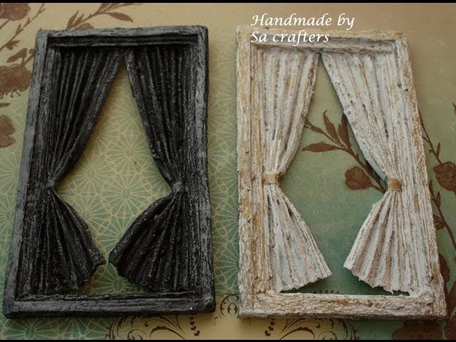 Shabby chic window with curtain tutorial part 2