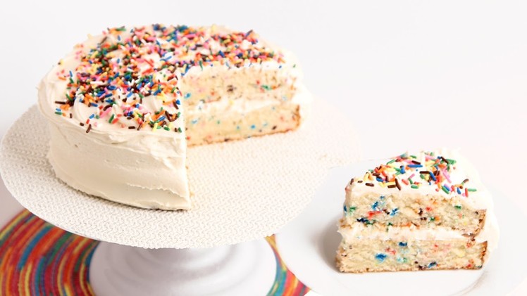 Confetti Birthday Cake Recipe - Laura Vitale - Laura in the Kitchen Episode 796