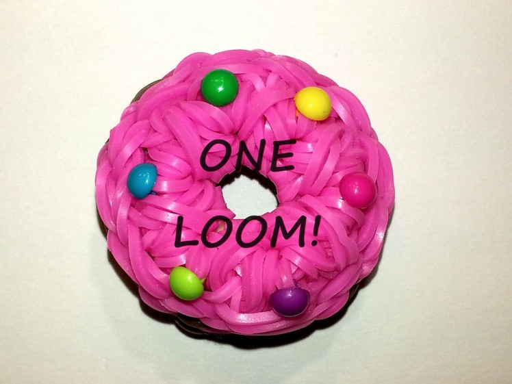 ONE LOOM 3-D Doughnut (Cookie) Charm Tutorial by feelinspiffy (Rainbow Loom)