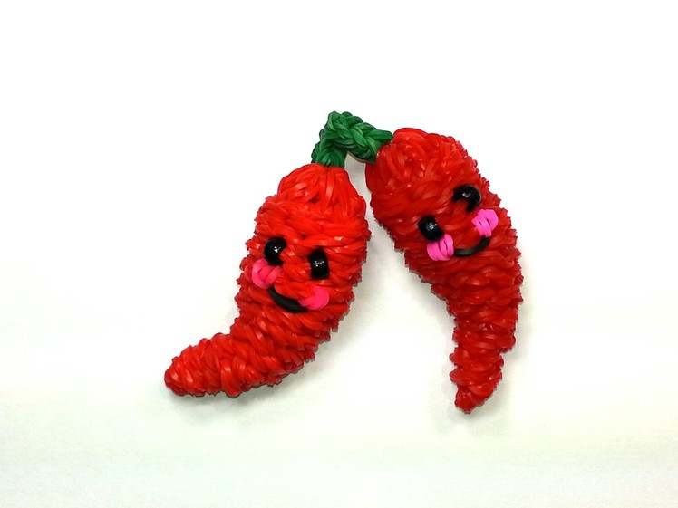 3-D Happy Chili Pepper Tutorial by feelinspiffy (Rainbow Loom)