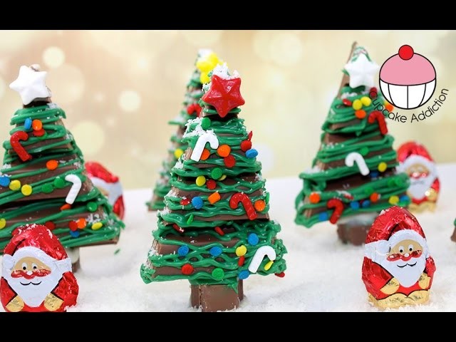 Chocolate Christmas KitKat Forest - No Bake Xmas Dessert with Cupcake Addiction
