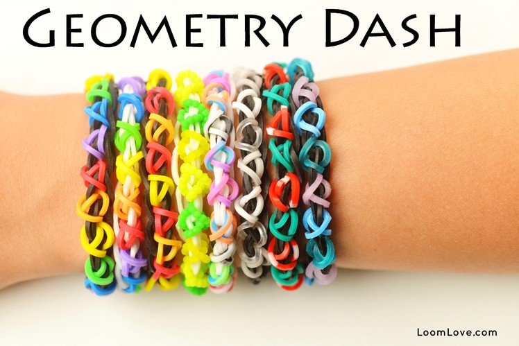 How to Make a Geometry Dash Rainbow Loom Bracelet (EASY!)